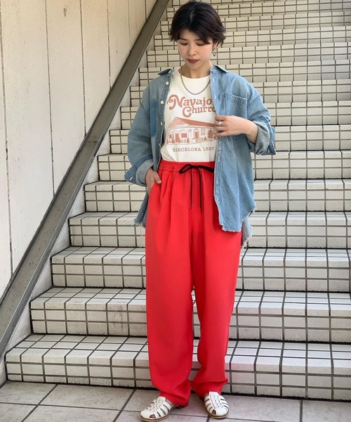 「Johnbull」 半袖カットソー FREE ナチュラル レディース_画像6