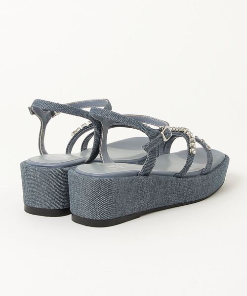 「SY UNITED ARROWS」 フラットサンダル M シルバー レディース_画像2