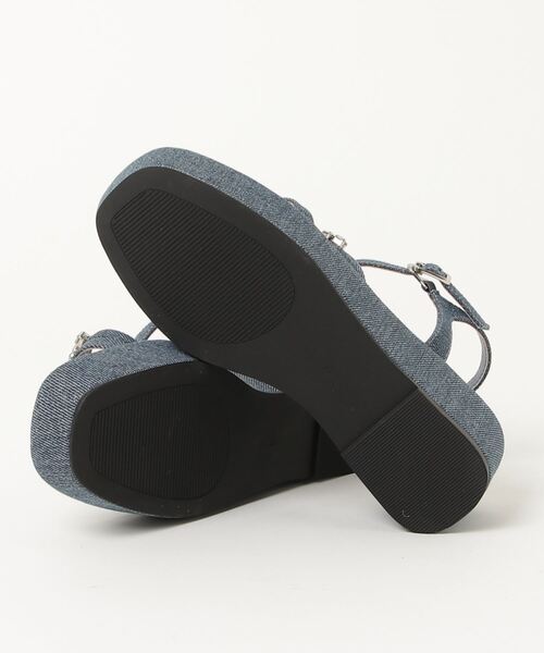 「SY UNITED ARROWS」 フラットサンダル M シルバー レディース_画像3