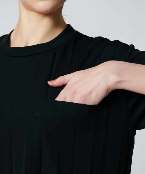 「ESSENTIAL」 半袖ワンピース 38 ブラック レディース_画像7