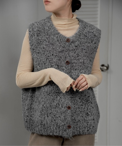 rurumu: broken mohair knit vest ニットベスト rurumu: broken mohair knit vest ニットベスト