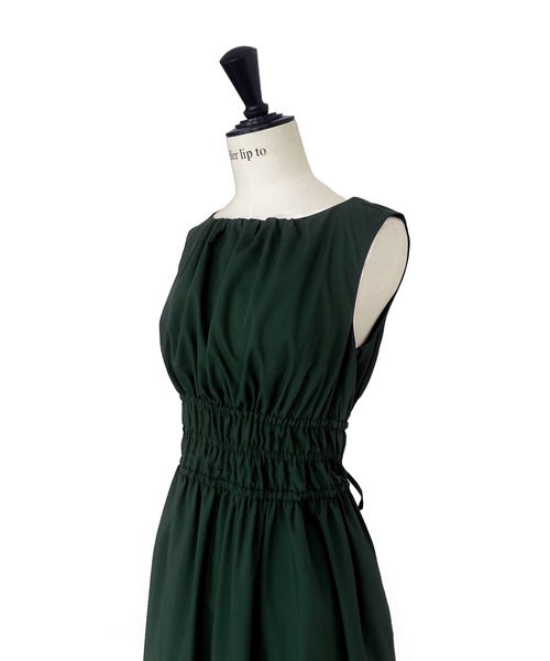 Her lip to オリーブグリーン ワンピース Her lip to ノースリーブワンピース S グリーン レディース : ZOZOTOWN