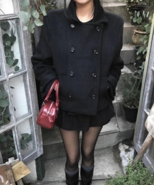 コート アウター ダブルブレストショートコート レディース : ZOZOTOWN コート アウター ダブルブレストショートコート レディース : ZOZOTOWN