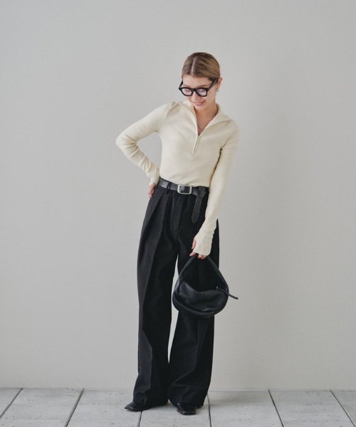 「TODAYFUL」 長袖ニット FREE チャコールグレー レディース_画像3