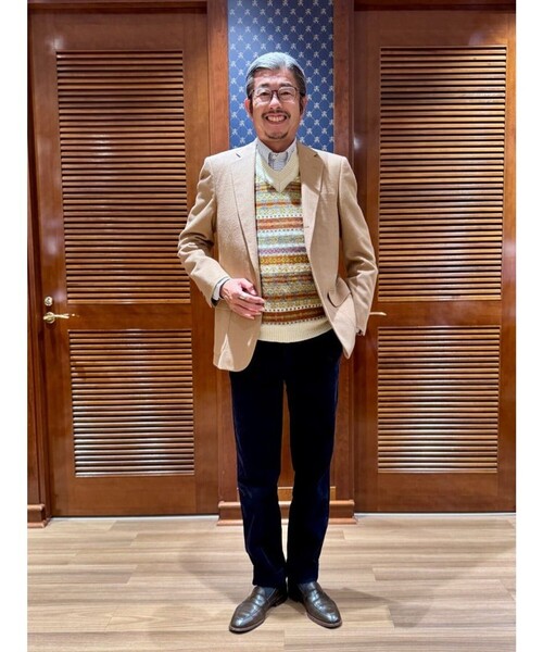 ビンテージブルックスブラザーズイタリア製ヌバックレザージレベスト BROOKS BROTHERS（ブルックスブラザーズ） ベスト ジレ ウール フェア