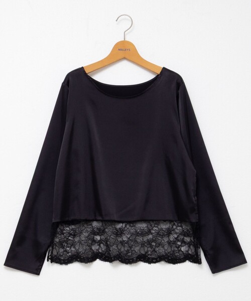 NOLLEY'S（ノーリーズ） ブラウス シャツ ウォッシャブル裾レース2WAY