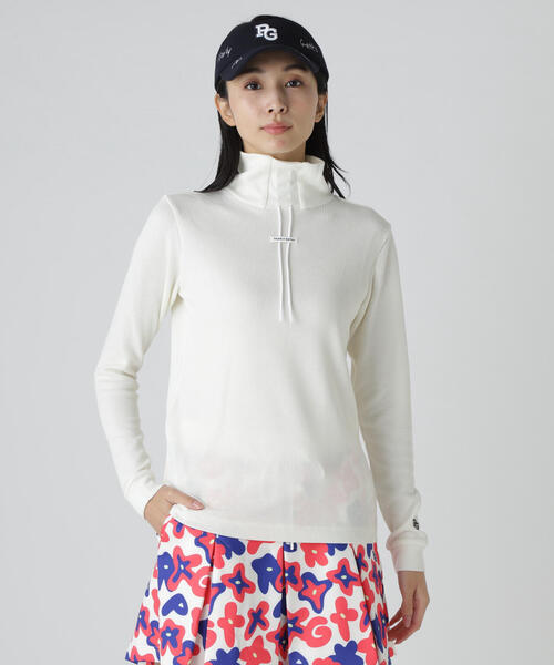 tシャツ 「PEARLY GATES」セルヒートリブフェイス長袖モックネックカットー レディース_4