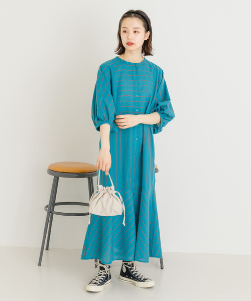 「UR Lab.」 半袖ワンピース FREE ブルー レディース_画像6