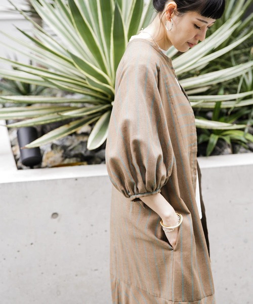 「UR Lab.」 半袖ワンピース FREE ブルー レディース_画像9