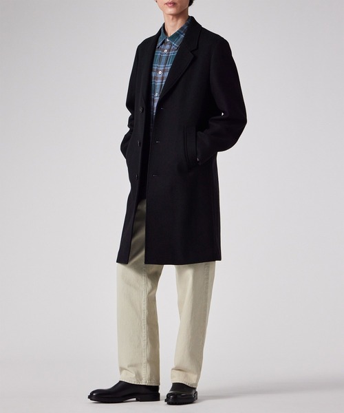 PS Paul Smith チェスターコート コート ブラッシュドメルトンツイル