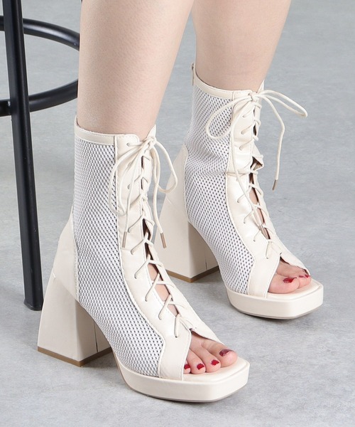 「LOVEHUNTER」 ブーツ LL アイボリー レディース_画像7