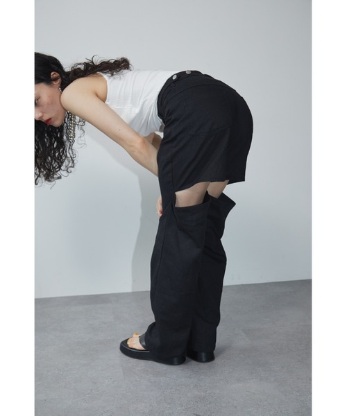 「HANNE」 チノパンツ FREE ベージュ レディース_画像3