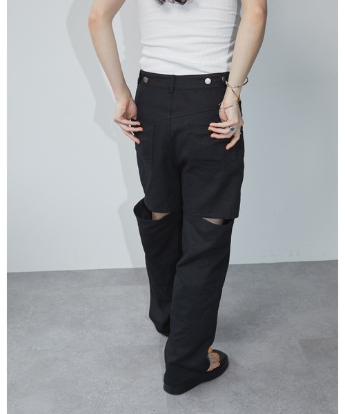 「HANNE」 チノパンツ FREE ベージュ レディース_画像4