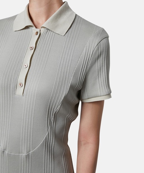 「iRENE」 半袖ワンピース 36 ネイビー レディース_画像5