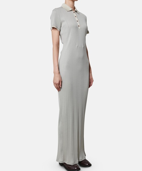 「iRENE」 半袖ワンピース 36 ネイビー レディース_画像7