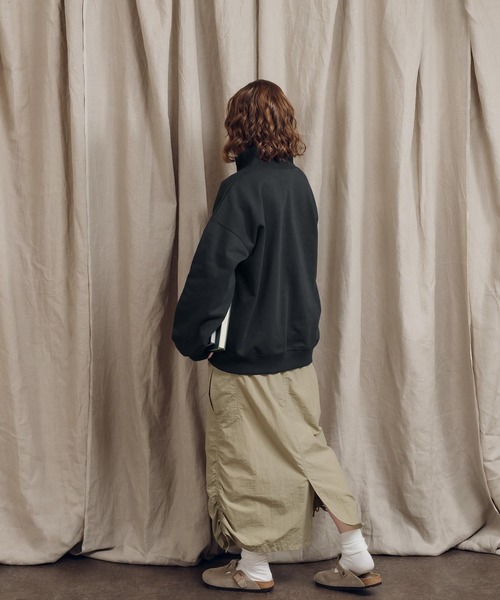 「MUHET」 スウェットカットソー MEDIUM チャコールグレー レディース_画像2