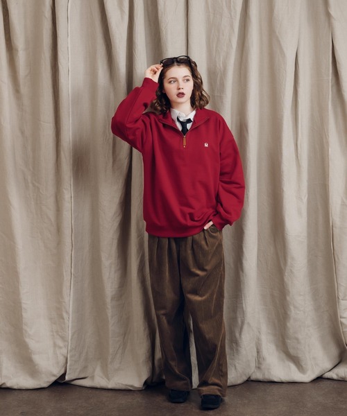 「MUHET」 スウェットカットソー MEDIUM チャコールグレー レディース_画像8