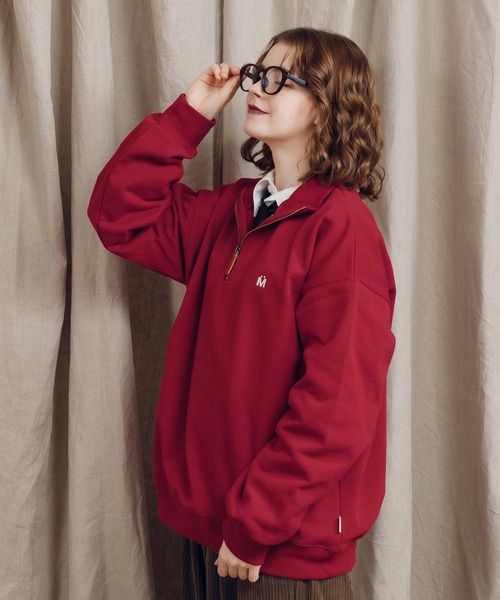 「MUHET」 スウェットカットソー MEDIUM チャコールグレー レディース_画像9