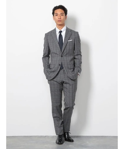 新品 特大 A8 3Lセットアップ グレー系 シングルスーツ メンズスーツ Perfect Suit FActory（パーフェクト スーツ ファクトリー