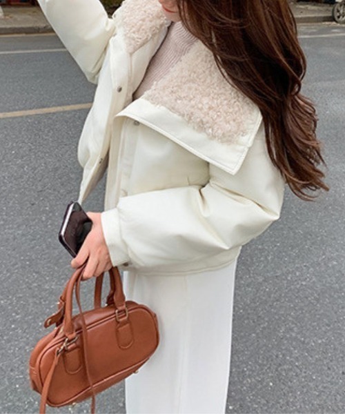 レザージャケット ライダース 着るだけで大人かわいいライダースボア