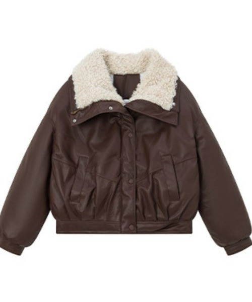 レザージャケット ライダース 着るだけで大人かわいいライダースボア