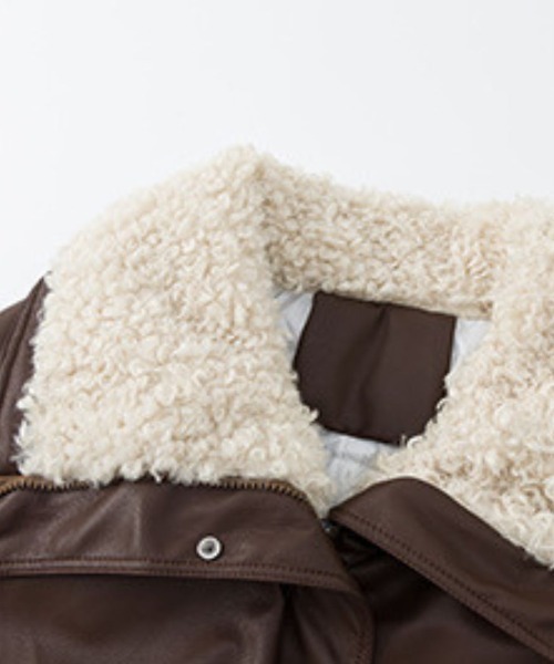 レザージャケット ライダース 着るだけで大人かわいいライダースボア