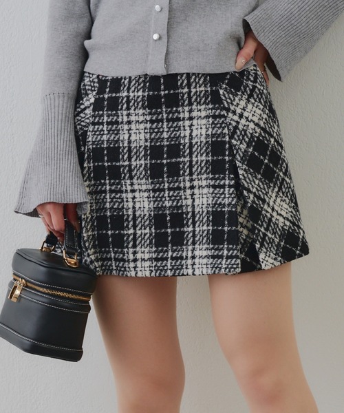continuer de NICE CLAUP スカート チェックプリーツミニスカート