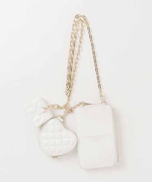 ノベルティ　キルティングバッグ　ホワイト　ショルダーバッグ FURFUR（ファーファー） キルティングショルダーバッグ - ホワイト