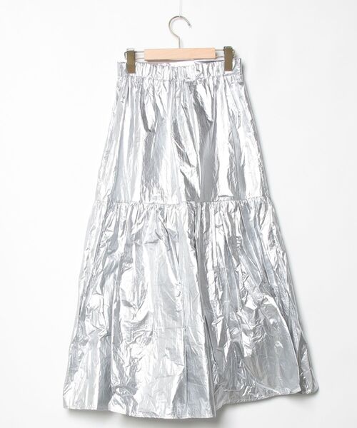 「LOWRYS FARM」 フレアスカート FREE シルバー レディース_画像2