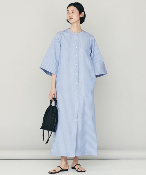 「Curensology」 7分袖ワンピース「THOMAS MASONコラボ」 FREE ブルー系その他5 レディース_画像2