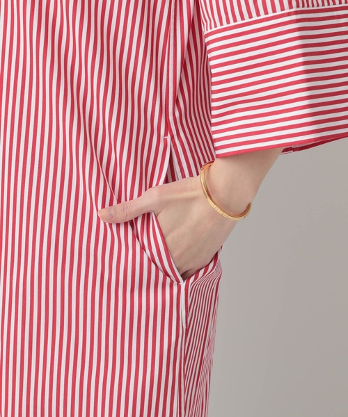 「Curensology」 7分袖ワンピース「THOMAS MASONコラボ」 FREE ブルー系その他5 レディース_画像9