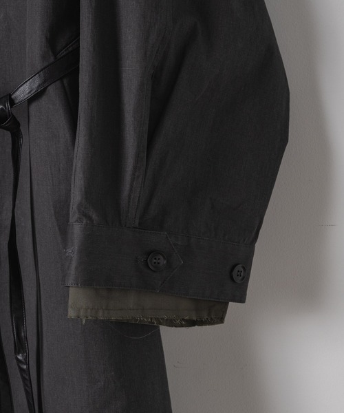 「Casper John」 チェスターコート MEDIUM ブラック メンズ_画像7