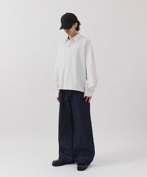 Lui's（ルイス） シャツ 「Neucon」BALLOON SLEEVE STRIPE OVER SHIRT