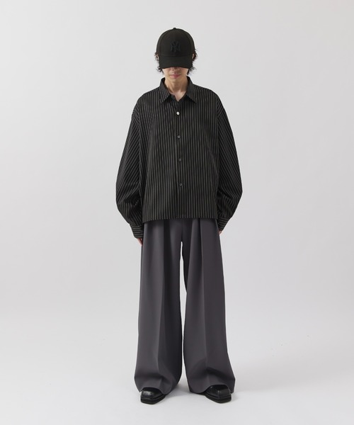 Lui's（ルイス） シャツ 「Neucon」BALLOON SLEEVE STRIPE OVER SHIRT