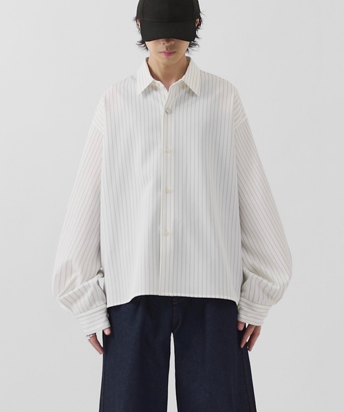 Lui's（ルイス） シャツ 「Neucon」BALLOON SLEEVE STRIPE OVER SHIRT