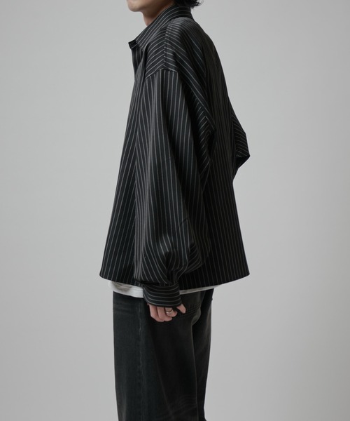 Lui's（ルイス） シャツ 「Neucon」BALLOON SLEEVE STRIPE OVER SHIRT