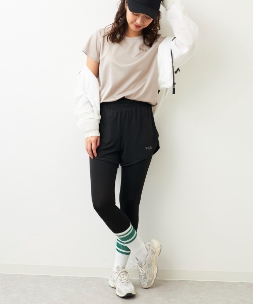 「FILA」 セットアップ LARGE グレイッシュベージュ レディース_画像7