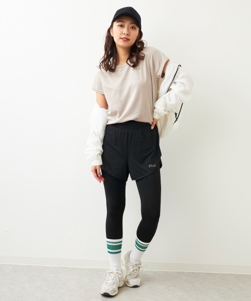 「FILA」 セットアップ LARGE グレイッシュベージュ レディース_画像8