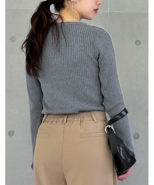 「Re:EDIT」 長袖ニット MEDIUM グレー系その他 レディース_画像4