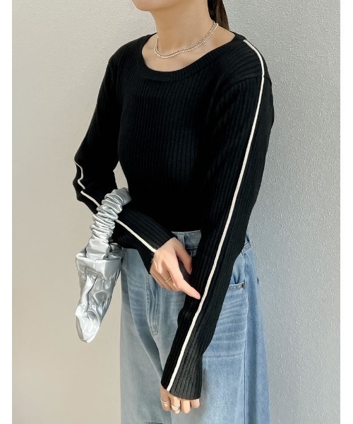 「Re:EDIT」 長袖ニット MEDIUM グレー系その他 レディース_画像5