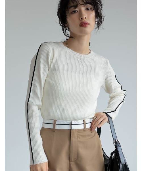 「Re:EDIT」 長袖ニット MEDIUM グレー系その他 レディース_画像7