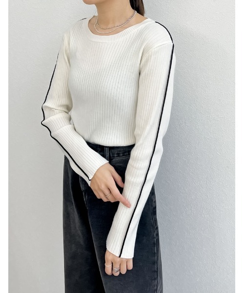 「Re:EDIT」 長袖ニット MEDIUM グレー系その他 レディース_画像9