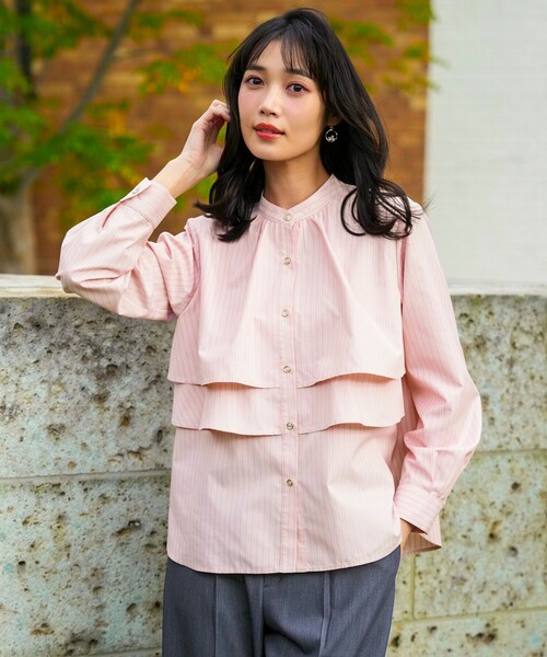 ANY SIS（エニィスィス） ブラウス シャツ ラッフルレイヤード