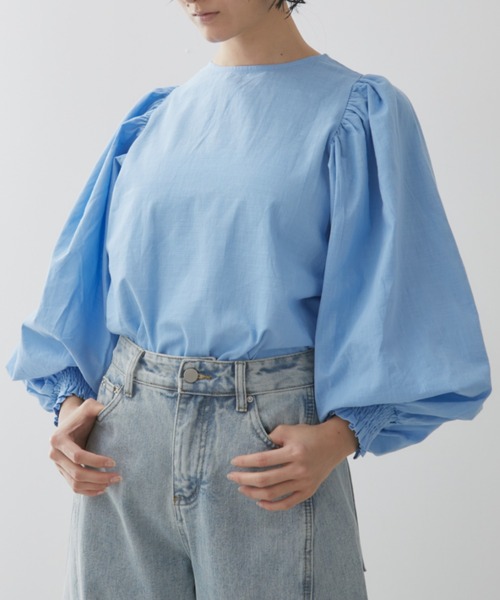 「Libra Cue」 長袖ブラウス FREE ワイン レディース_画像6