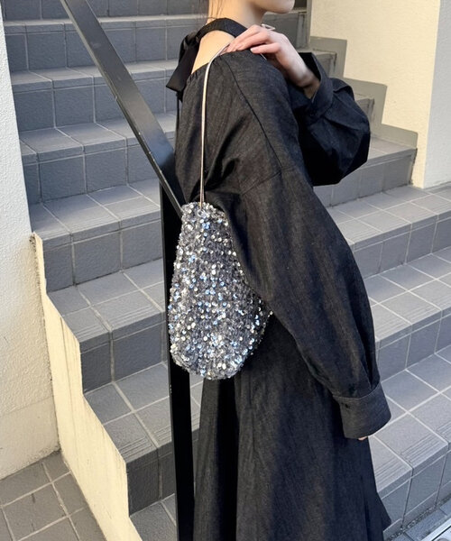 「mystic」 長袖ワンピース 2 ブラック レディース_画像9