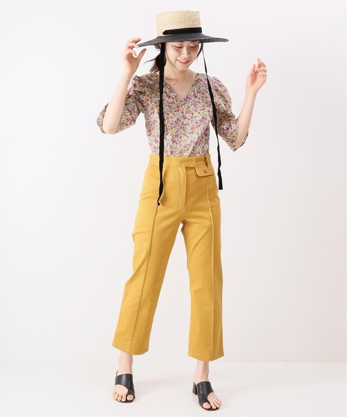 「U by SPICK&SPAN」 半袖ブラウス 36 レッド レディース_画像2