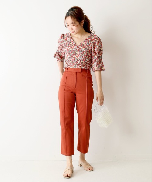 「U by SPICK&SPAN」 半袖ブラウス 36 レッド レディース_画像3