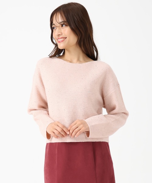 「MISCH MASCH」 長袖ニット フリ- グレー レディース_画像2