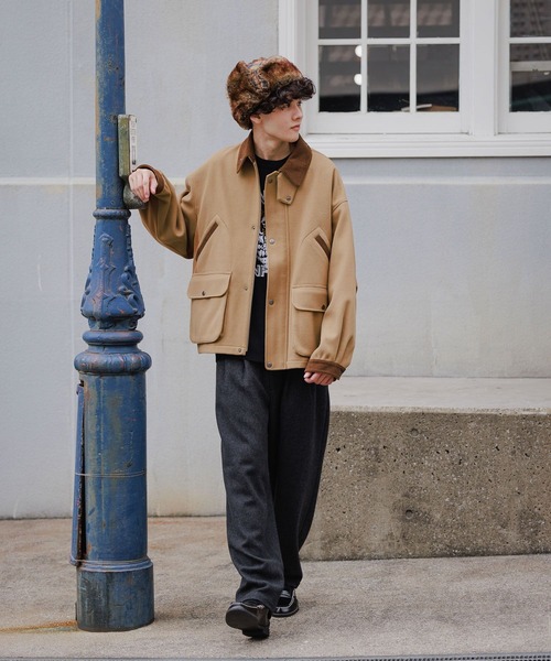 niko and…（ニコアンド） スラックス LARGE アイボリー メンズ