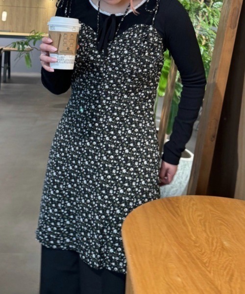 「paravion」 キャミソールワンピース FREE アイボリー レディース_画像4